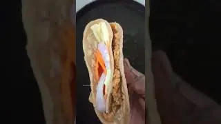 Leftover roti wrap | Soya keema wrap recipe | 5 minutes recipe  #shorts