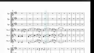 Llamarada, Luis Miguel partitura para violín y trompeta