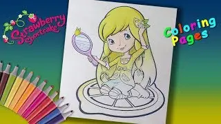 Strawberry Shortcake Coloring book for Girls. How to coloring Lemon Meringue