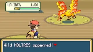 Pok&eacute;mon FireRed - Catching Moltres