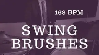 Jazz Drum Brushes Play Along - Medium Swing - 168 BPM