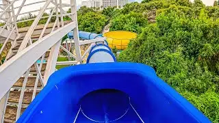 Space Hole Water Slide at Waterhill Park in Antalya 💦