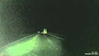 Dashcam footage of near miss on M1 Motorway with asleep driver parked on the Motorway