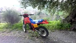 XR 350 R  Engine run  after a 50 Km ride up the mountains of Taygetos .