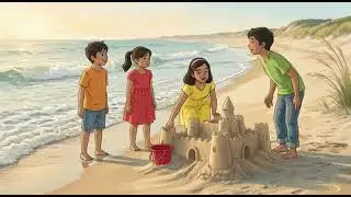 A Peaceful Family Picnic Day by the Beach 🌊 | Cozy Animated Story