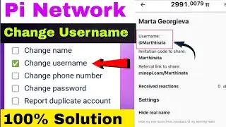 How To Change Username In Pi Network Account || Pi Network Me Username Change Karne Ka Tarika