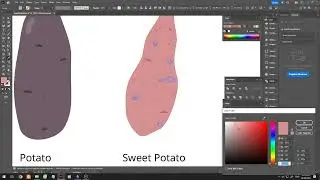 2025-10-24 | Drawing Sweet Potato in Adobe Illustrator | Simple Vector Study