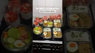 Everything I prepped for Palvera&lsquo;s Pilates Week 1. #shorts #health #food