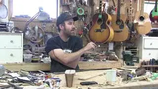 80 Cutting the taper into the fingerboard