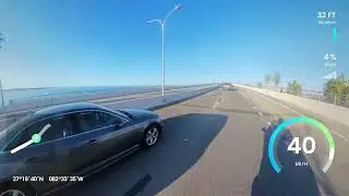 Sarasota Bridge with stats