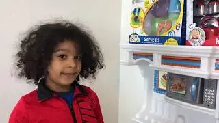 Amin And Omid Pretend play Kitchen Restaurant Toy Cooking Food Kids PlaySet