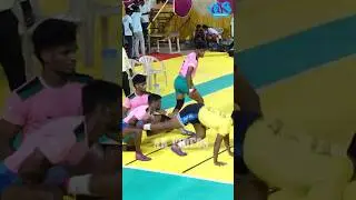 REVERSE BACK KICK BY SRM UNIVERSITY CHENNAI YOUNG STAR RAIDER CHNDOOR   #kabaddi #kabadditournament