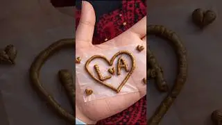 Heart style tattoo mehndi design letter L❤️A #short #trending #viral #mehndi #tattoo #shorts #art