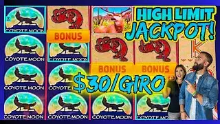🐺 POR FIN GANÉ UN JACKPOT EN COYOTE MOON HIGH LIMIT SLOT MACHINE !