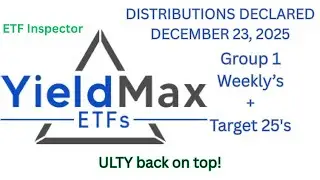 Объявления о еженедельных выплатах YieldMax Group 1 за 23 декабря 2025 года + целевые показатели 25