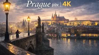 Prague Looks Unreal 🇨🇿 | First-Person Walk POV гуляю по Праге 
