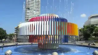 An important tourist attraction in Tel Aviv, Israel - Dizengoff Square Fountain