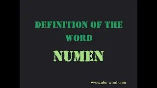 Definition of the word 