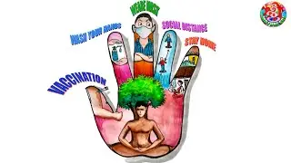 Covid-19 Awareness Drawing || Step by step drawing Awareness of Covid-19