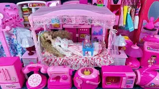13 Minutes Satisfying with Unboxing Barbie Princess Bedroom Dress Up Playset ASMR | Review Toys