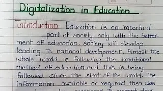 Essay on digitalization of  education|  advantage and disadvantage of digitalization of education