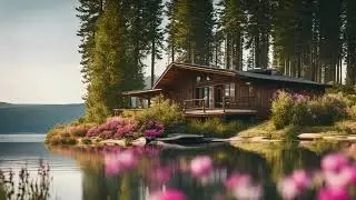 Spring Lake Cabin with Chill Jazz | Relaxing Jazz Background Music for Work, Study, and Relaxation
