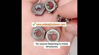 This plain carbon steel hex weld nut is designed for secure fastening in metal structures#fasteners