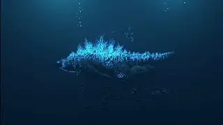 Godzilla swimming