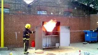 Water on a hot fat fire...