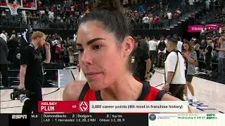 Kelsey Plum DROPS 34pts in win | Indiana Fever vs Las Vegas Aces | WNBA post game interview