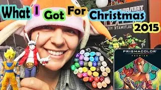 WHAT I GOT FOR CHRISTMAS 2015 + BIRTHDAY! art supplies and toys