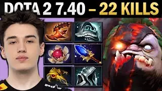Pudge Pro Offlane with 22 Kills and Lotus Orb - Dota 2 Gameplay