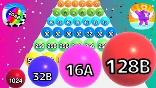 ballrun2048 VS level up numbers #gameplay #viral #video
