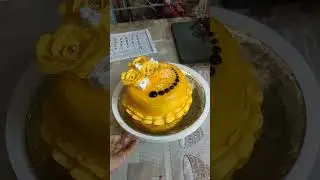 Yummy keshar colour gel cake design #shorts #op misu