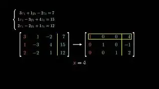 Inverse Matrix with Gauss-Jordan - Visualisation with Manim