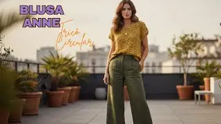 BLUSA ANNE EM TRICÔ TOP DOWN CIRCULAR TAM. P/M | Mari Trentini