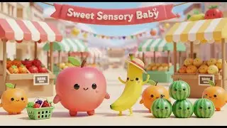 Cute Fruit Friends🍓 Calm 3D Baby Sensory Video for Kids & Toddlers