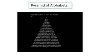 C Program To Draw Pyramid of Alphabets, using While Loop