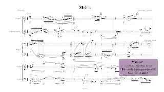 Melun &ndash; Gabriel Kauer (for Flute, Clarinet, Piano, Violin and Cello) Score Video