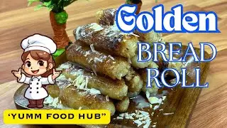 Golden Bread Delight 🍞✨ | Crispy Saffron Coconut Rolls | Festive Sweet Treat!