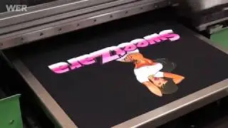 T-shirt Printer review video A2 size 4880 DTG printer WER D4880T's printing example: SweetZara