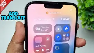 Как добавить приложение &laquo;Переводчик&raquo; в Центр управления на iPhone iOS 18