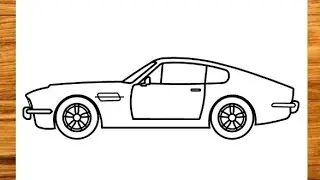 HOW TO DRAW ASTON MARTIN DB5  || 1968 ASTON MARTIN CAR DRAWING || HOW TO DRAW A CAR 