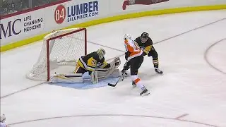 Penguins' Murray tracks Flyers' Simmonds perfectly to make great save