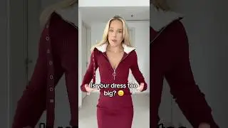 How to fix a too big dress hack 😍 #fashionhack #stylingtips #dresshack