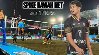 SEKTI WIBOWO LAKUKAN SPIKE MBLEDOS BAWAH NET #volleyball #volitarkam #sektiwibowo 