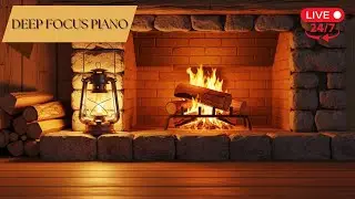 🔴 Live Serene Neo-Classical Piano & Fireplace 🕯️ Deep Focus, Study, Sleep, Calm Ambience