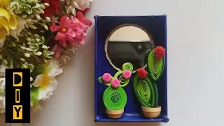 DIY: Miniature shelf with plant 🌵 and miniview mirror 🪞 room decor ideas