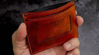 Создаем СТИЛЬНЫЙ кошелек для документов с нуля из восковой кожи Badalassi Carlo!
