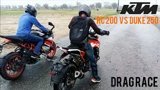 KTM RC200 VS Duke 250 | Drag Race